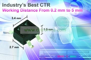Vishay推出小尺寸反射光傳感器 探測距離0.2mm至5mm