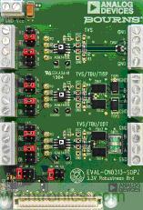 ADI公司的業(yè)界領(lǐng)先RS485器件與Bourns外部保護(hù)專業(yè)技術(shù)的完美聯(lián)姻，造就出專為解決通信端口最大設(shè)計(jì)問題而生的EVAL-CN0313-SDPZ:滿足EMC的規(guī)定。  通過認(rèn)證的EMC兼容RS-485接口設(shè)計(jì)工具，輕松實(shí)現(xiàn)RS-485接口保護(hù)