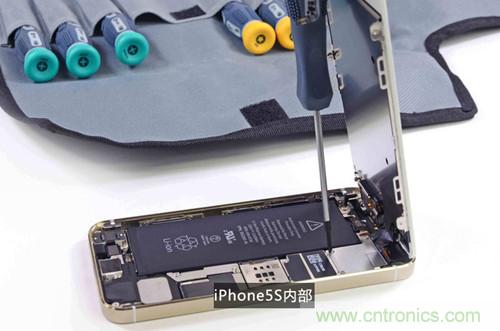 土豪金iPhone 5S拆解：內(nèi)部結(jié)構(gòu)升級(jí)，維修難度增加