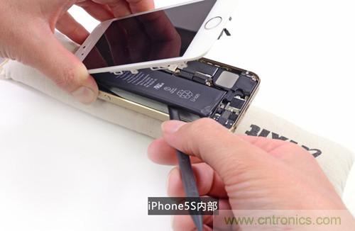 土豪金iPhone 5S拆解：內(nèi)部結(jié)構(gòu)升級(jí)，維修難度增加