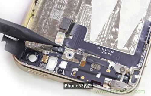 土豪金iPhone 5S拆解：內(nèi)部結(jié)構(gòu)升級(jí)，維修難度增加