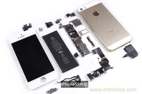 土豪金iPhone 5S拆解：內(nèi)部結(jié)構(gòu)升級(jí)，維修難度增加