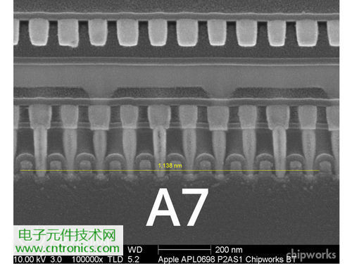 iPhone 5S芯片級(jí)拆解，顯微鏡下的A7處理器揭秘