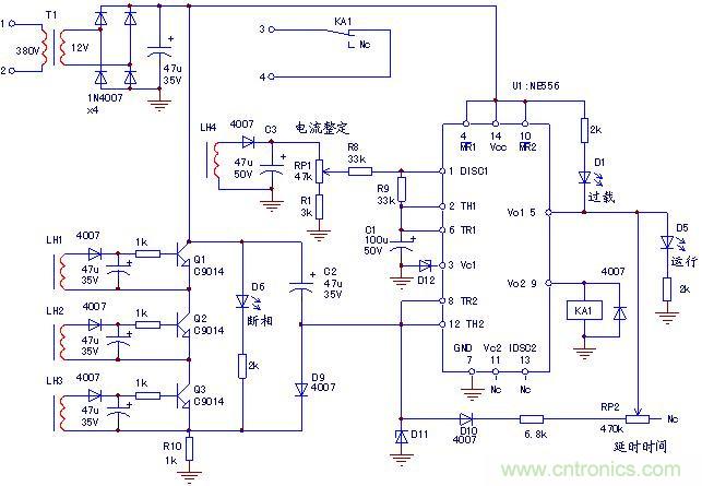 經(jīng)典的電動機(jī)保護(hù)器電路分析實(shí)例