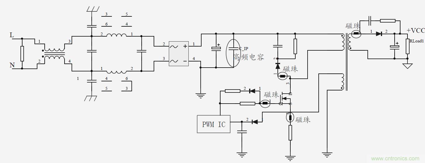 如何改善開關(guān)電源電路的EMI特性？