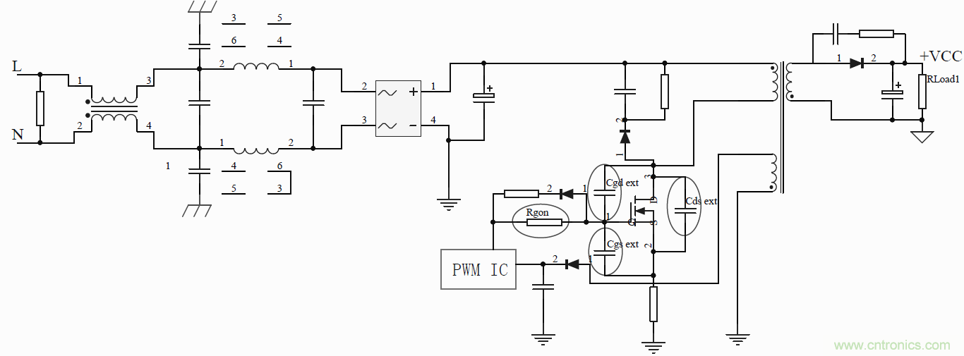 如何改善開關(guān)電源電路的EMI特性？