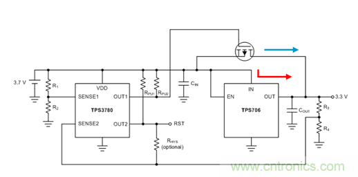 通過LDO、電壓監(jiān)控器和FET延長(zhǎng)電池壽命