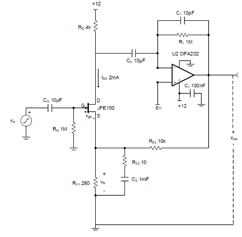 如何使用分立式 JFET 放大低噪聲電路中的小信號(hào)？