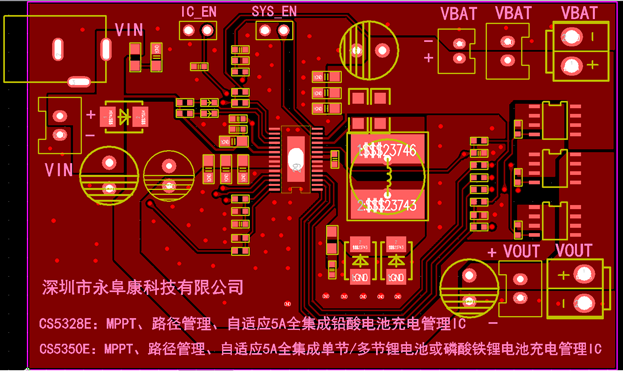 CS5350/CS5328 太陽能板供電鉛酸蓄電池、磷酸鐵鋰電池、鋰電池充電管理IC系列