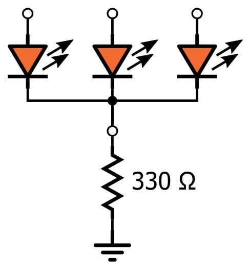 LED 陣列：一個電阻器還是多個？