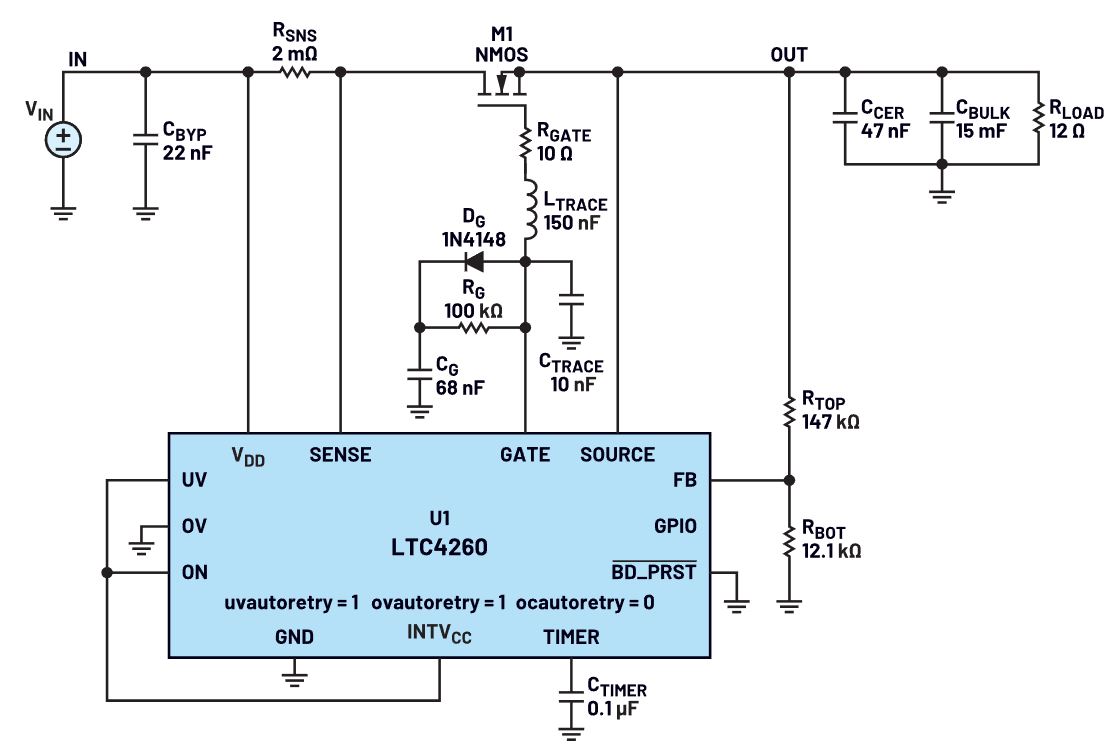我的熱插拔控制器電路為何會振蕩？